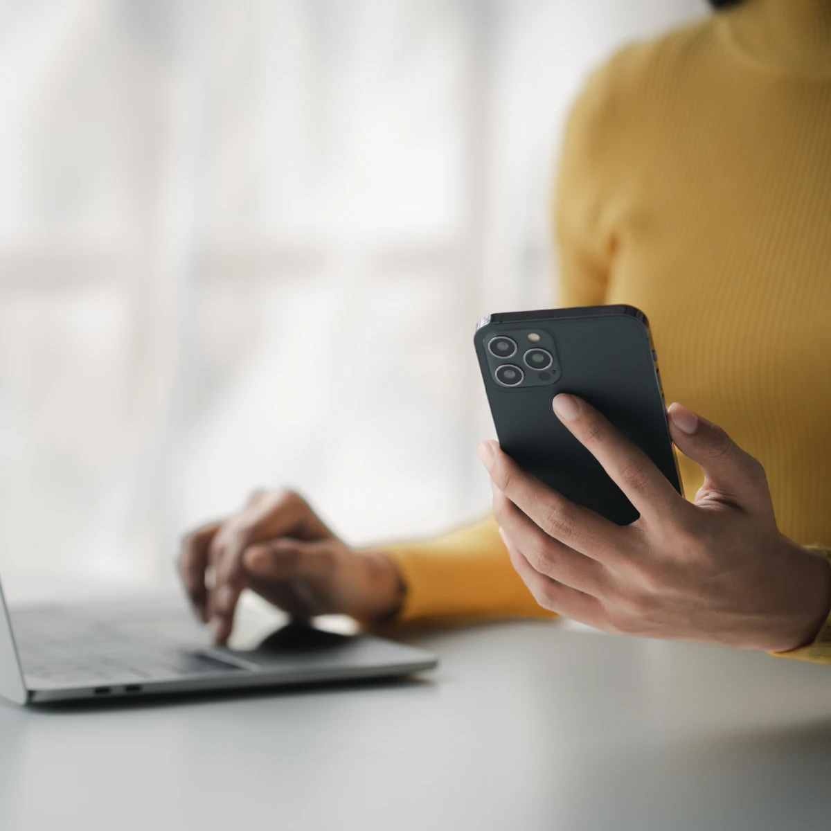 person holding a phone